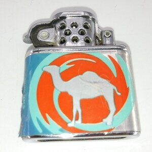Vintage 1997 Camel Cigarette Advertising Multi Color Trippy Lighter - WORKS!